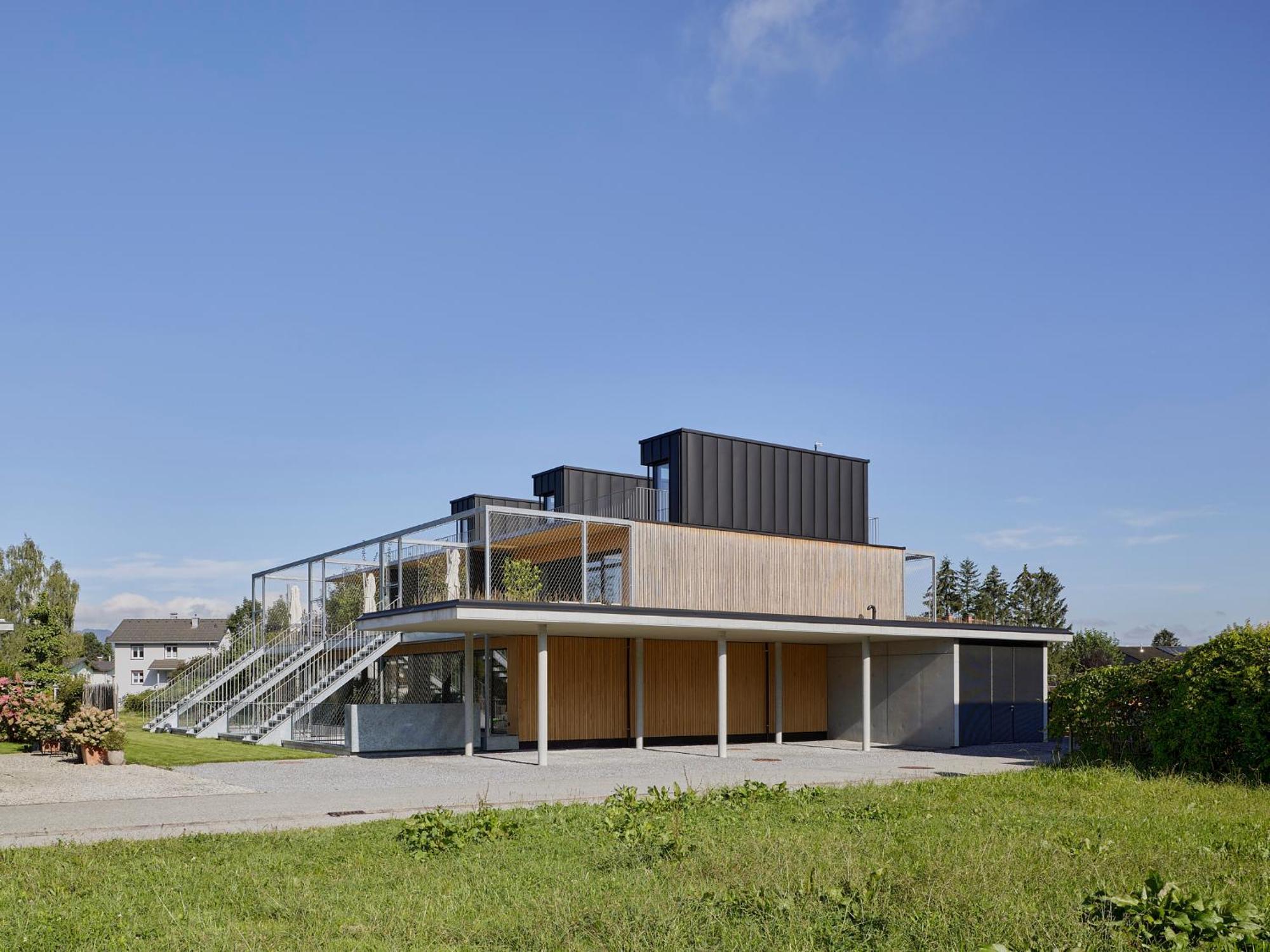 Architektenhaus Rhaa Mit Terrassen Altach Exterior photo